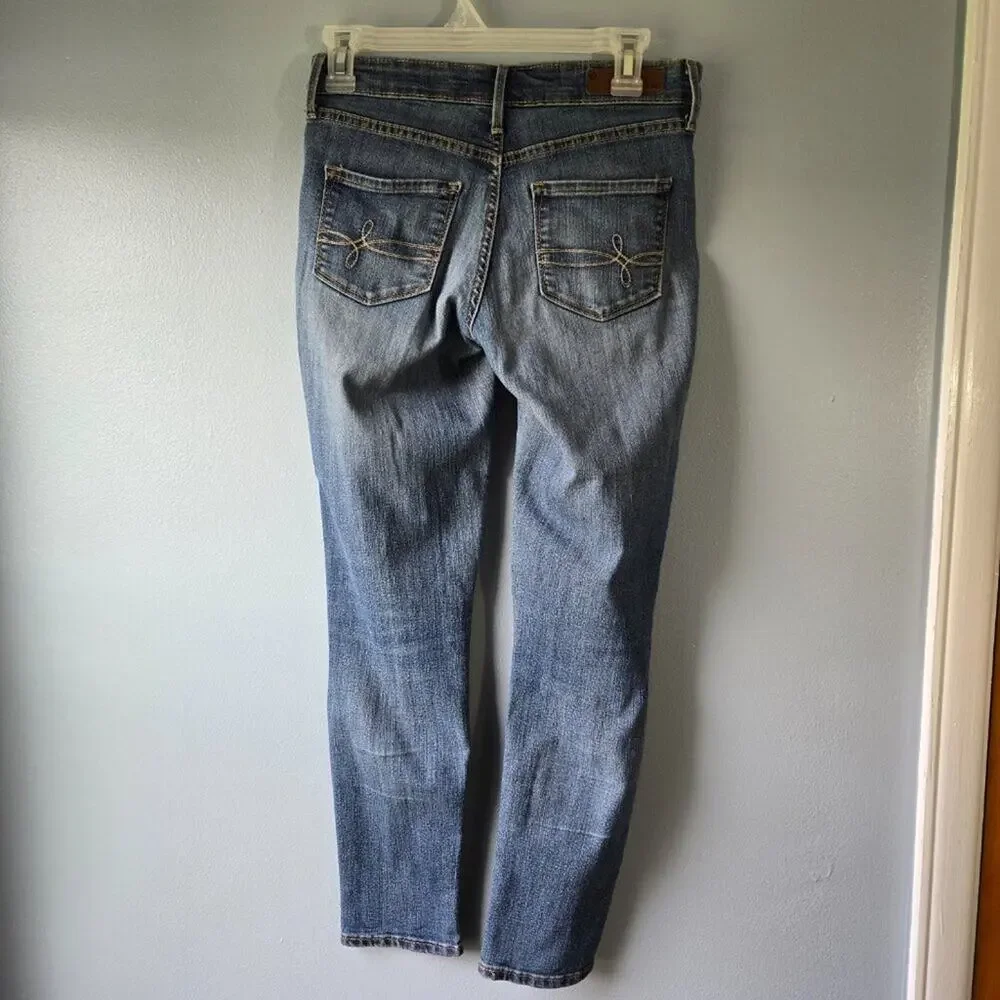 Levis Denizen Modern Skinny Distressed Faded Denim 5 Pocket Jeans Women's Size 2